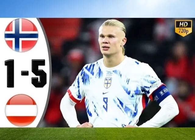 Na Uy của Erling Haaland thua thảm hại 1-5 trước tuyển Áo